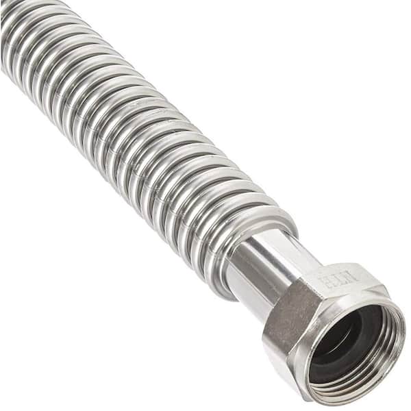 Unbranded 1 in. FIP x 1 in. FIP - 24 in. Stainless Steel Corrugated Water Heater Connector