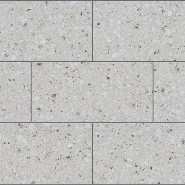 Lifeproof Bent White Terrazzo 22 MIL x 18.5 in. W x 37 in. L Click Lock Waterproof Vinyl Tile Flooring (19.1 sq. ft./Case)