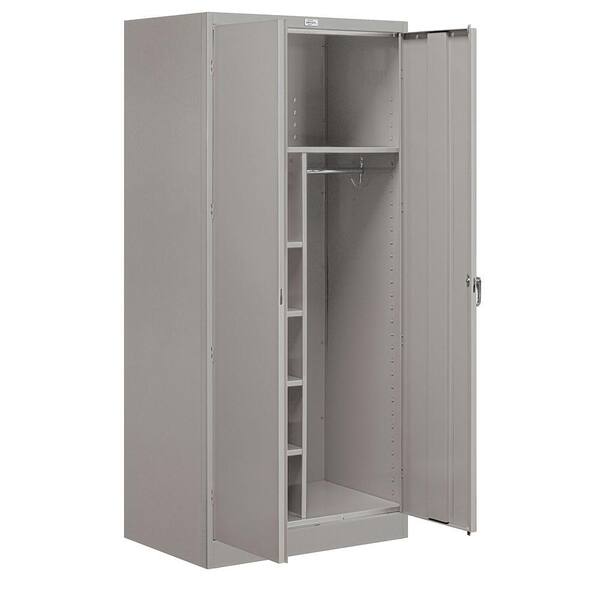 Salsbury Industries 36 in. W x 78 in. H x 24 in. D Combination Storage Cabinet Assembled in Gray