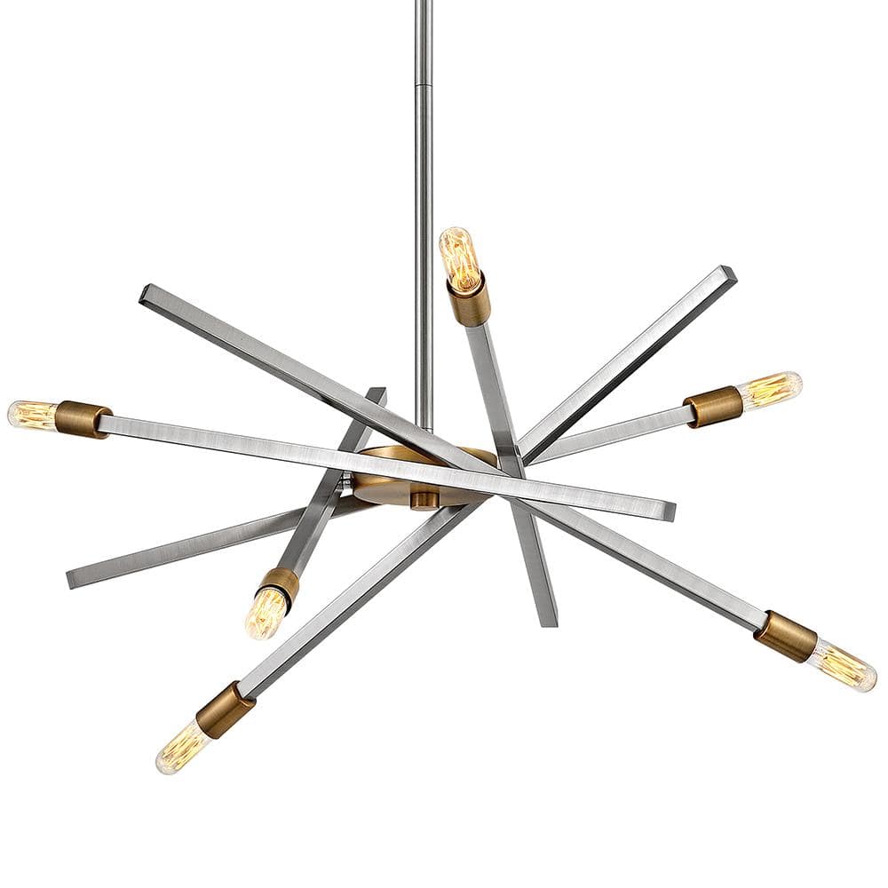 Mini Brushed Nickel 6-Light Sputnik Chandelier