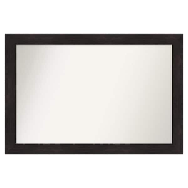 Amanti Art Furniture Espresso 49.75 in. x 33.75 in. Custom Non-Beveled Satin Recyled Polystyrene Bathroom Vanity Wall Mirror