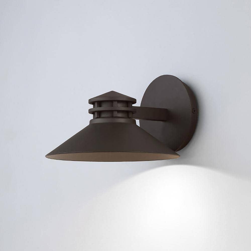 WAC Lighting Sodor 8 in. Bronze Integrated LED Outdoor Wall Sconce