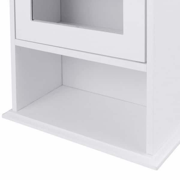 FORCLOVER 14 in. W x 7 in. D x 20 in. H Wall Mounted Bathroom Storage Wall Cabinet in White