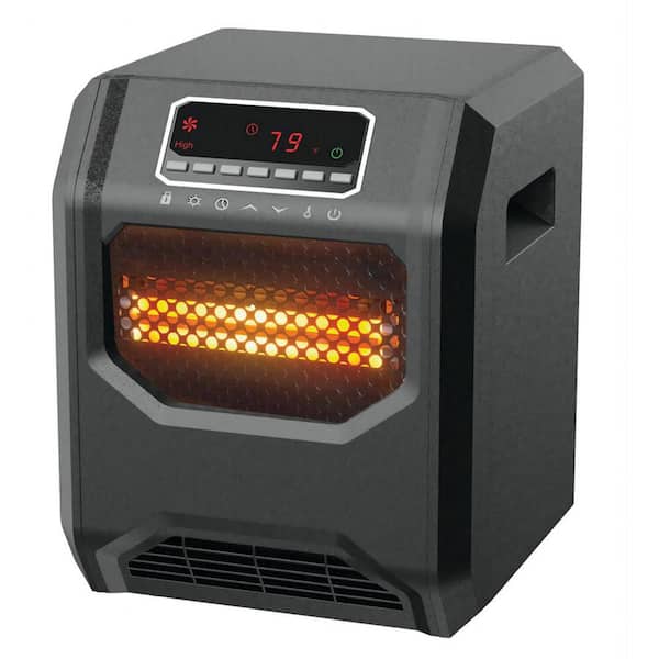 1500-Watt Electric 6 Element Compact Infrared Radiant Space Heater Electric in Black