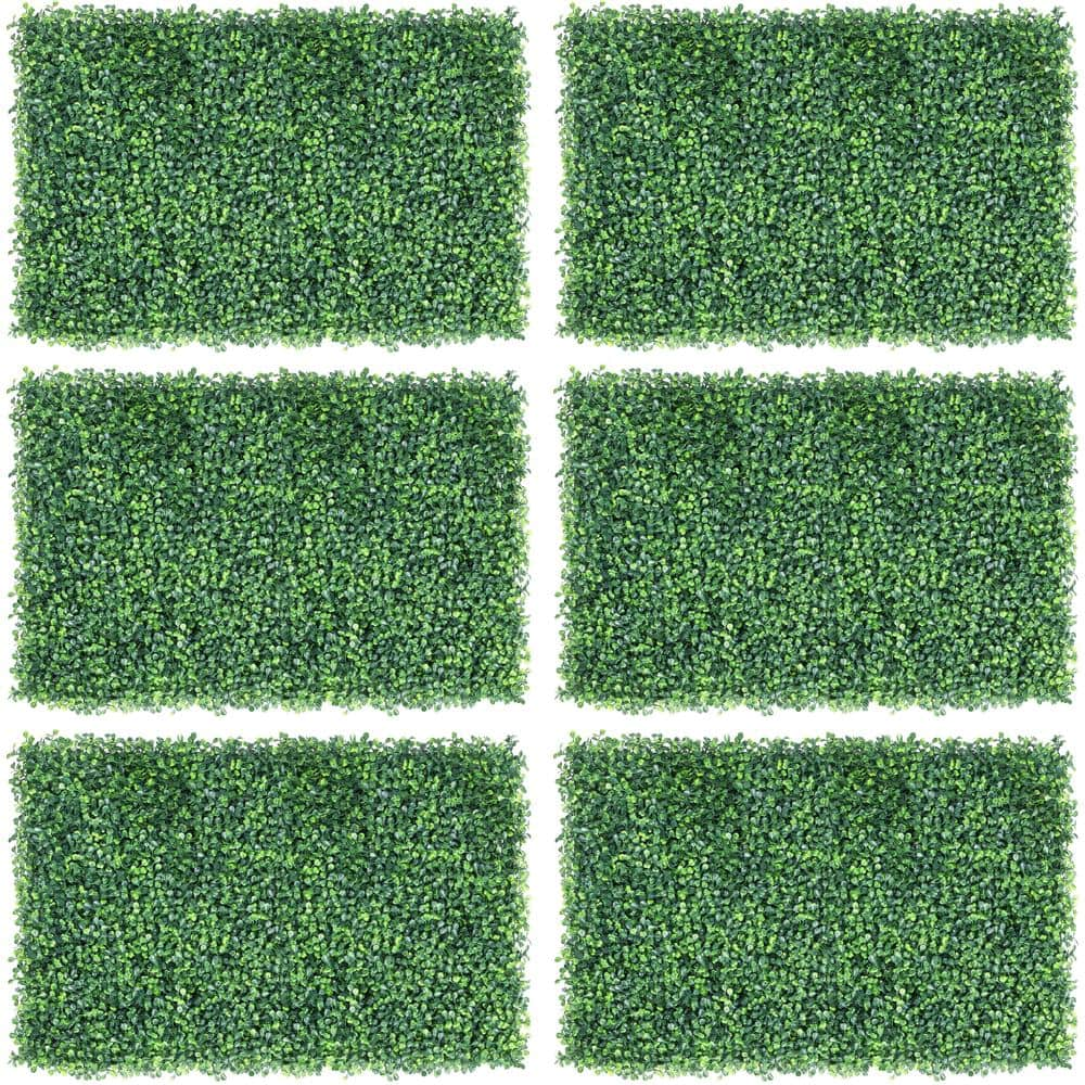 Yaheetech 6-Pcs 24 in. x 16 in. Artificial Boxwood Hedge Panel