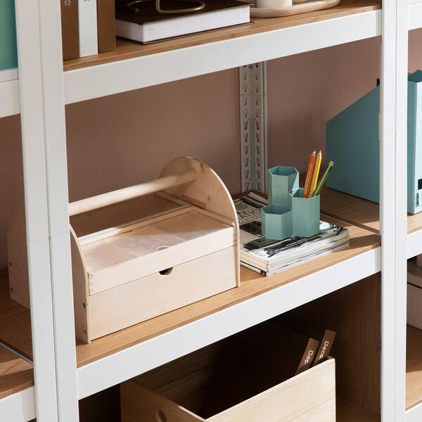 White Wood 4 Shelf Standard Bookcase, Best Wood For Bookcase Shelves