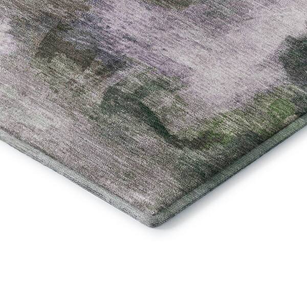 Mayfield Premium Machine Washable Abstract AMF2204 Lavender 3 ft. x 4 ft. Area Rug