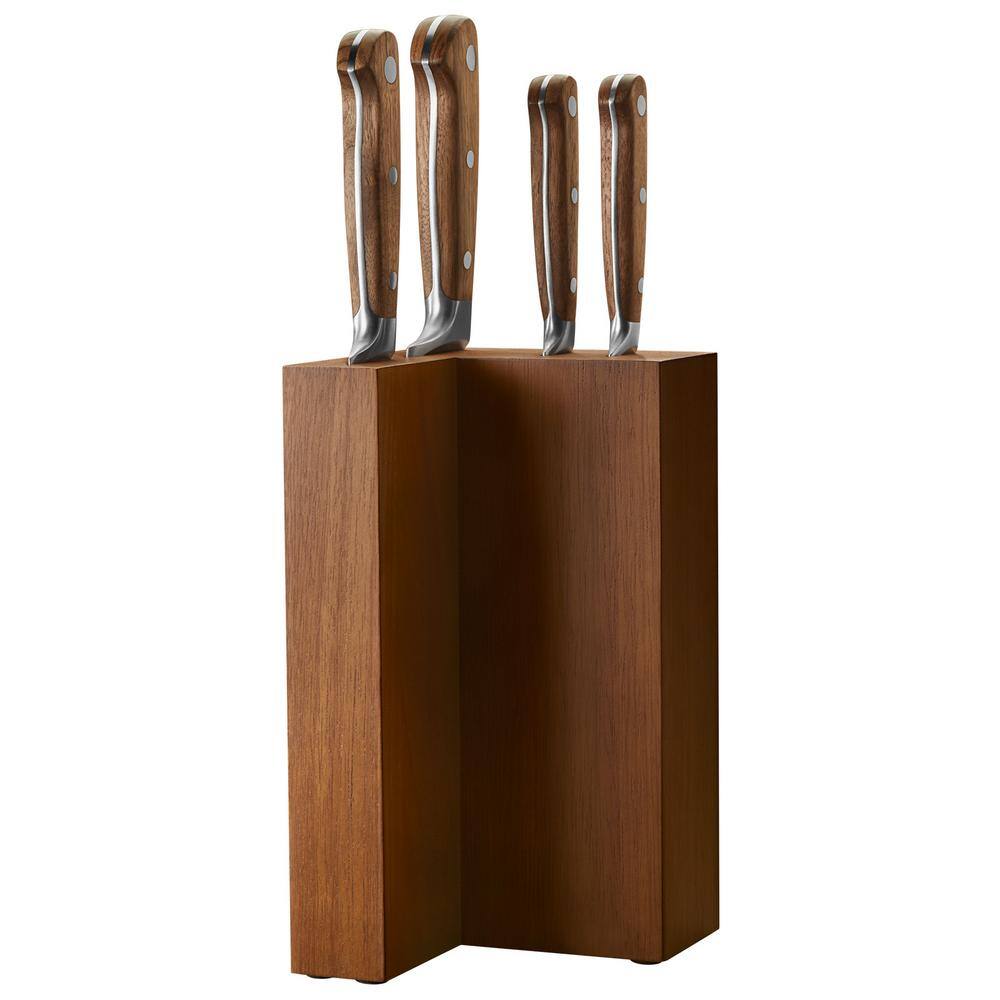Chicago Cutlery Racine 12-Piece Kitchen Knife Wood Block Set, Stainless Steel Blades with Walnut Handles