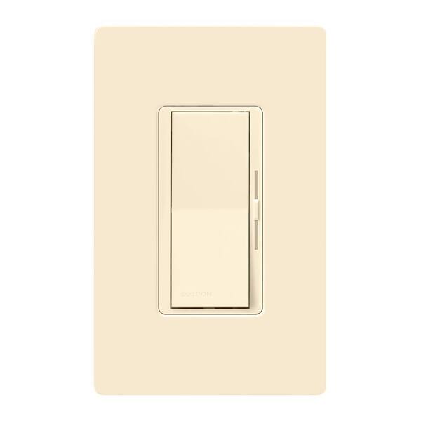 Lutron Diva LED+ Dimmer Switch for Dimmable LED, Halogen and Incandescent Bulbs, Single-Pole/3-Way, w/ Wallplate, Light Almond