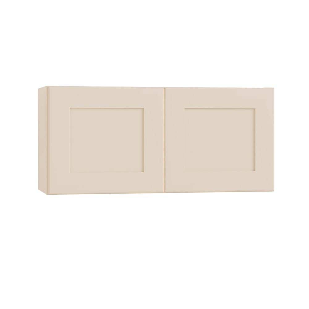 Newport 30 in. W x 12 in. D x 18 in. H Assembled Plywood Wall Bridge Kitchen Cabinet in Blended Cream with Soft Close price history on PriceWatchPro
