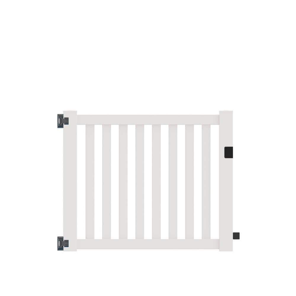 Barrette Outdoor Living Colorado 5 ft. W x 4 ft. H White Vinyl Un-Assembled Fence Gate