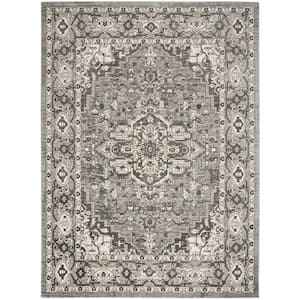 nuLOOM Odell Distressed Persian Silver 12 ft. x 15 ft. Area Rug
