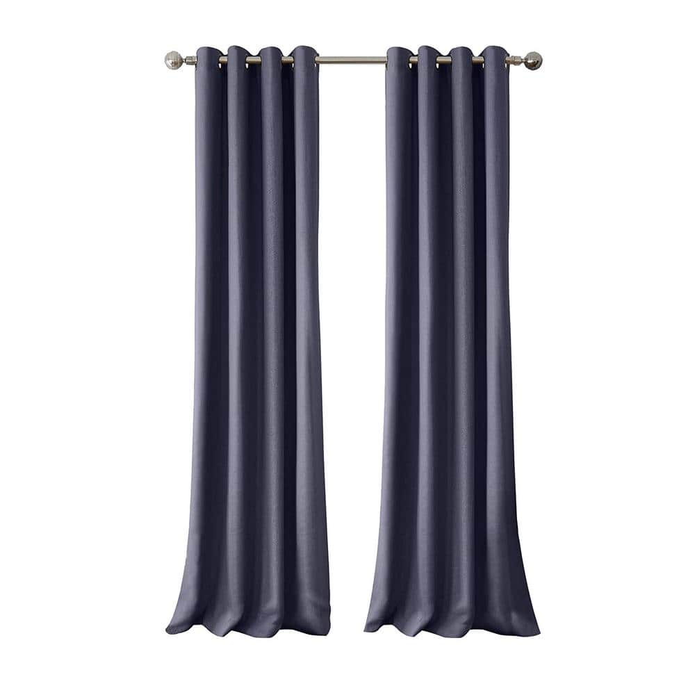 Blue Solid Grommet Room Darkening Curtain - 52 in. W x 84 in. L