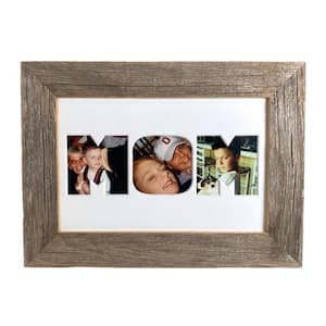 Mother's Series Rustic Farmhouse 6 in. x 9 in. Decorative Wood Collage Picture Frame