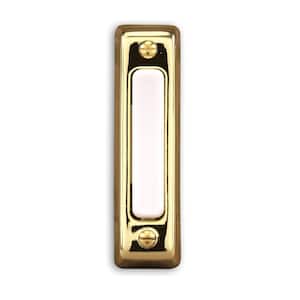 Wired Door Bell Push Button, Polished Brass