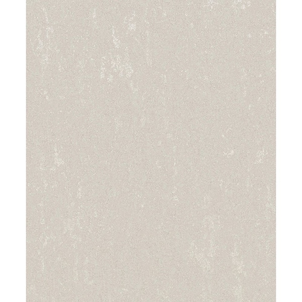 City Romance Collection Metallic Beige Concrete Metallic Finish Vinyl on Non-Woven Non-Pasted Wallpaper Roll
