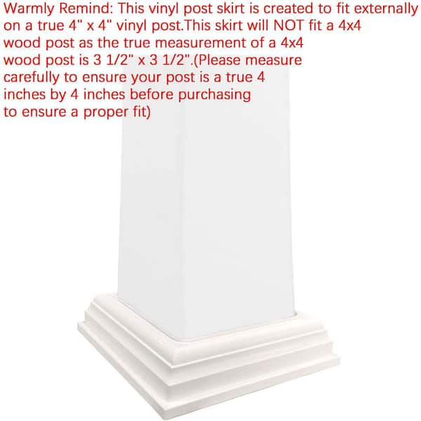 4x4 Vinyl Post Skirt Canomo Split Vinyl Fence Post Skirts 12
