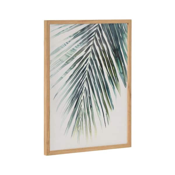 Kate and Laurel Gallery Tropical Modern Botanical Palm by the Creative Bunch Studio Natural Framed Art Print 12 in. x 16 in.