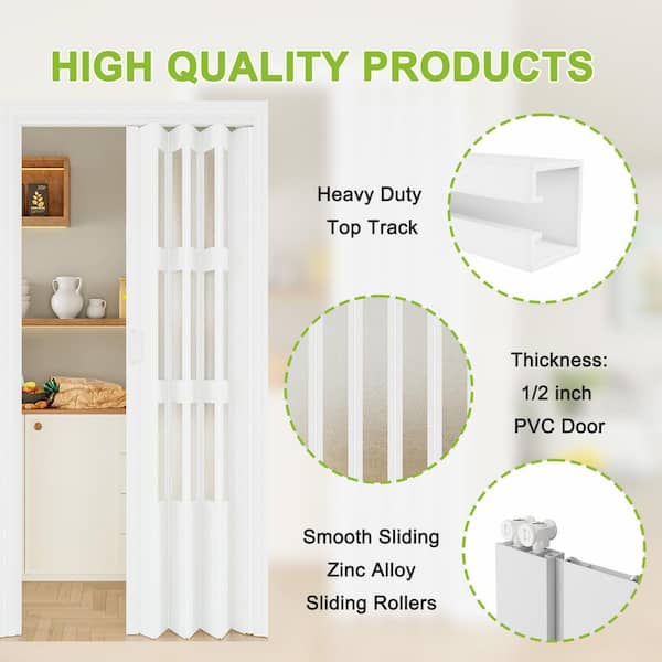 ARK DESIGN 38 in. x 80 in. White Dual Layer 3 Lite Frosted Acrylic