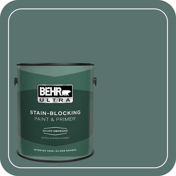 BEHR ULTRA 1 gal. Home Decorators Collection #HDC-WR16-04 Noble Fir Extra Durable Semi-Gloss Enamel Interior Paint & Primer