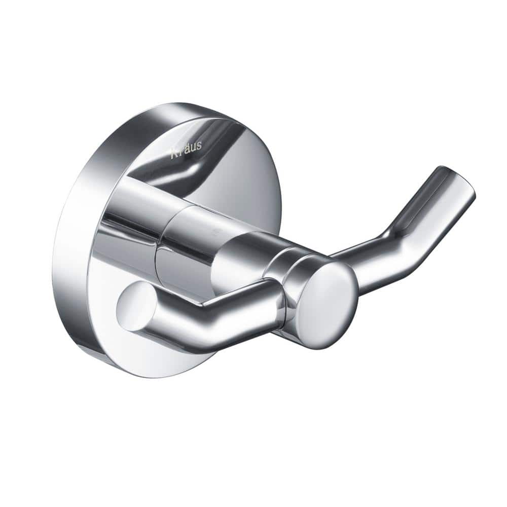 Elie Chrome Double Wall Mounted Robe Hook