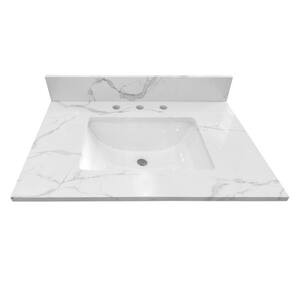PICK-UP ONLY 49" Vanity top with sink 4" spread Granite Wheat by LessCare 