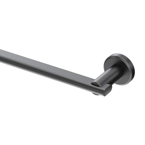 Gatco Locke 24 in. Wall Mounted Towel Bar in Matte Black