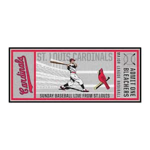 St. Louis Cardinals Gray 2 ft. 6 in. x 6 ft. Ticket Runner Rug
