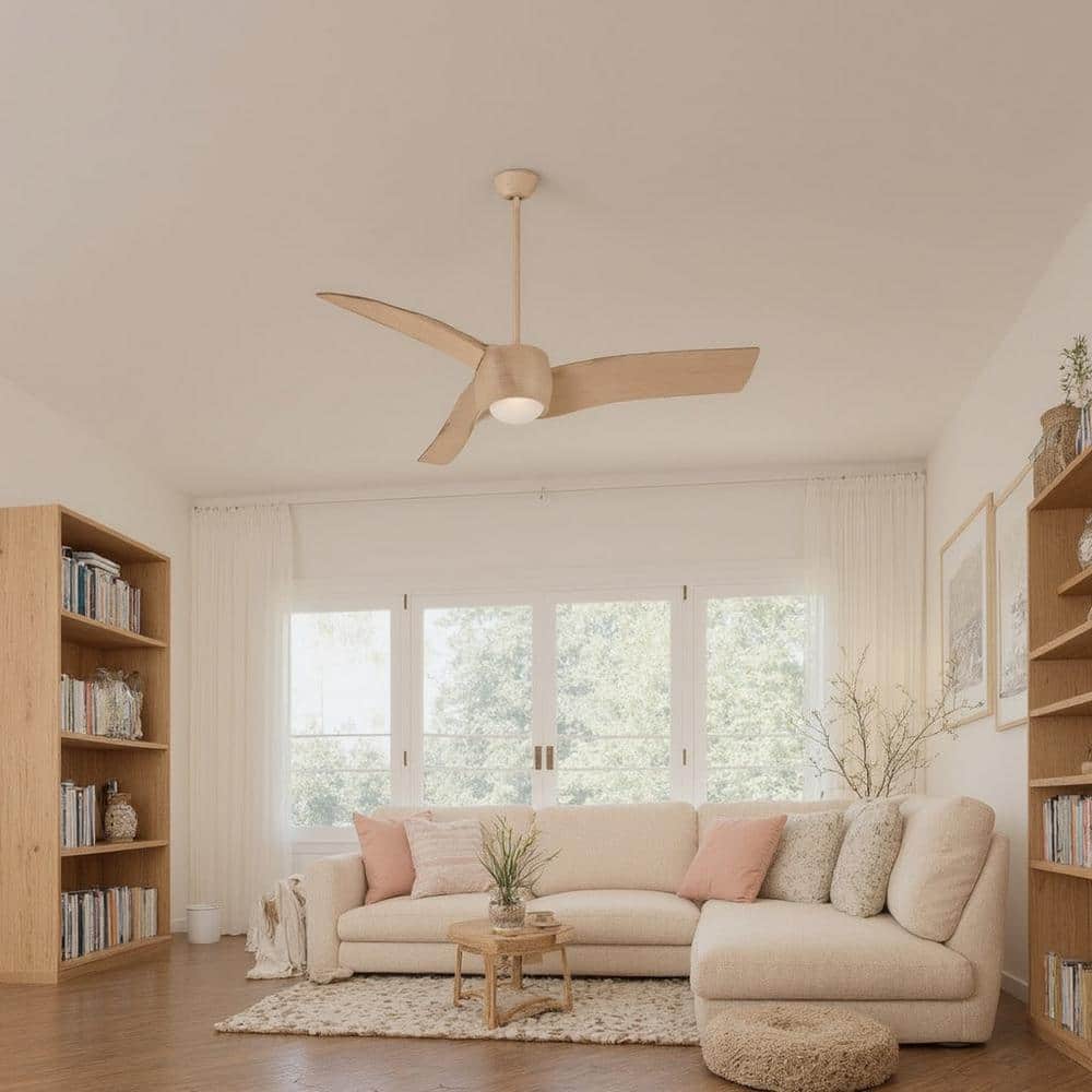 MINKA-AIRE Artemis 58 in. Integrated LED Indoor Maple Ceiling Fan