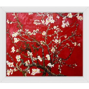 Branches of an Almond Tree in Blossom by Originals Galerie White Framed Nature Art Print 24 in. x 28 in.