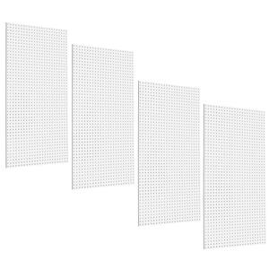 1/4 in. Custom Painted White Pegboard Wall Organizer (Set of 4)
