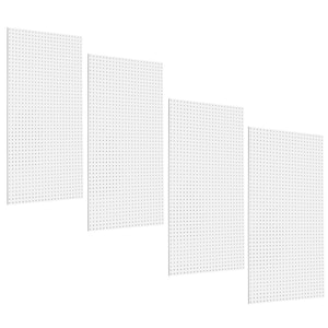 1/4 in. Custom Painted White Pegboard Wall Organizer (Set of 4)