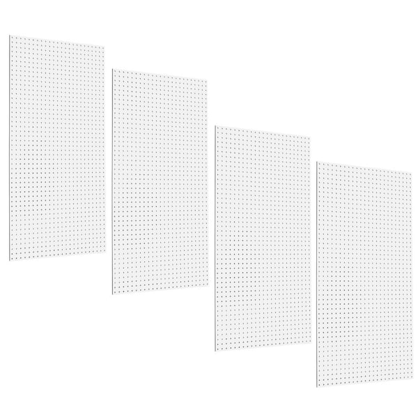 Triton Products 1/4 in. Custom Painted White Pegboard Wall Organizer (Set of 4)