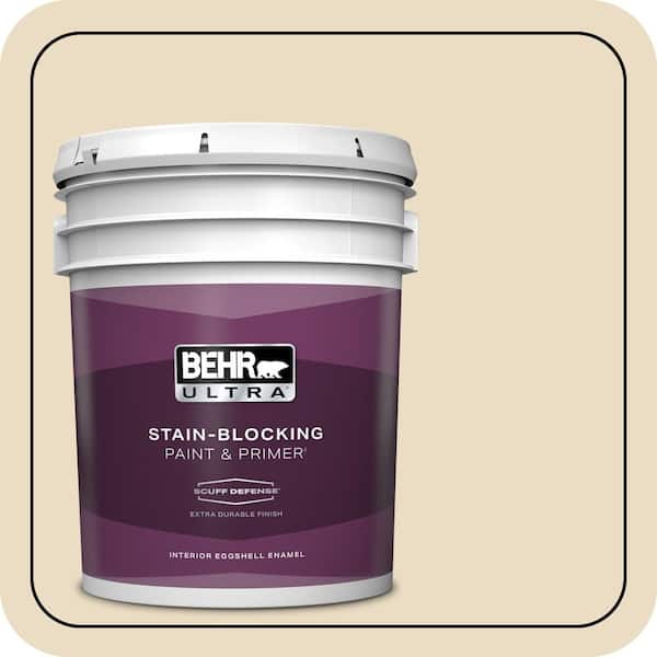 BEHR ULTRA 5 gal. #PPL-76 Ecru Extra Durable Eggshell Enamel Interior Paint & Primer