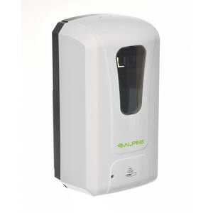 40 oz.. Wall Mount Automatic Liquid Soap and Hand Sanitizer Dispenser in White