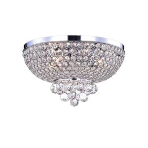 Jassko 9 in. 4-Light Indoor Chrome Finish Chandelier with Light Kit