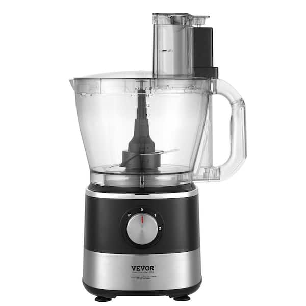 VEVOR Food Processor 14-Cup Vegetable Chopper for Chopping Mixing Slicing and Kneading Dough 600 Watts Stainless Steel Blade Professional Electric