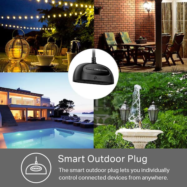 Kasa Smart Outdoor Smart Plug KP400, Smart Home Wi-Fi Outlet with