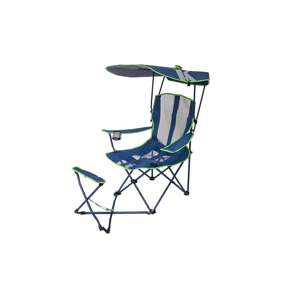 Kelsyus Navy Lime Original Canopy Chair With Ottoman 80346 The Home Depot