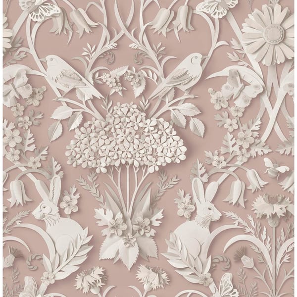 Fine Decor Fae Pink Woodland Non-Pasted Wallpaper Sample