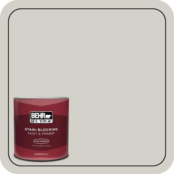 BEHR ULTRA 1 qt. Designer Collection #DC-014 Gray View Extra Durable Flat Interior Paint & Primer