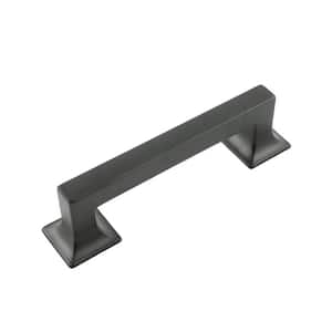 Studio Collection Pull 3-3/4 in. (96mm) Center to Center Matte Black Finish Zinc Bar Pull (1-Pack)