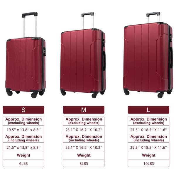 158 linear cm luggage