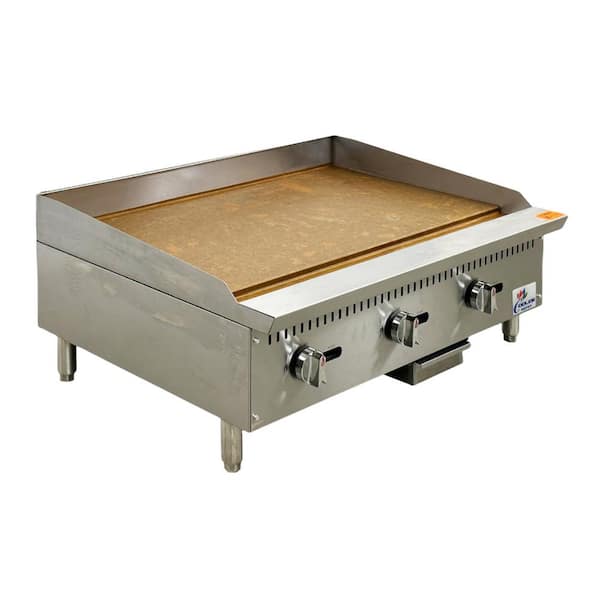 Cooler Depot NSF 36 in. Commercial Gas Griddle 3-Burner with 90,000 BTU in Stainless-Steel