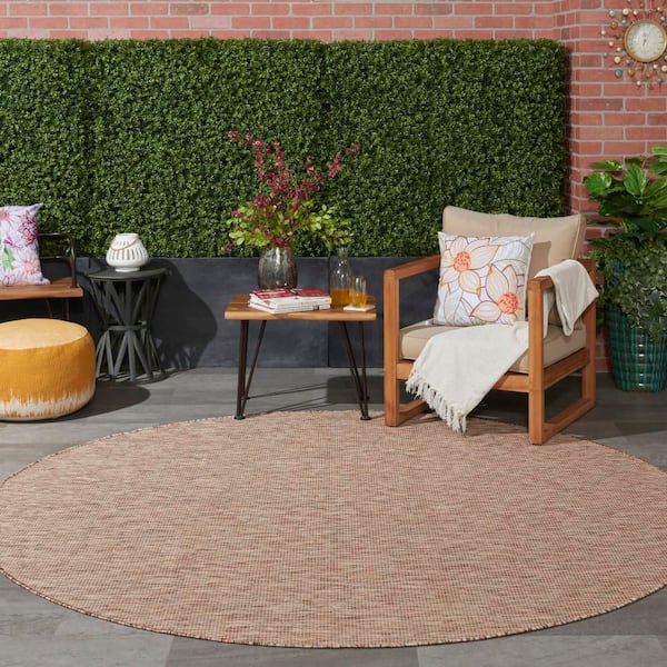Positano Jute 6' Round x 6 ft. Solid Contemporary Round Area Rug