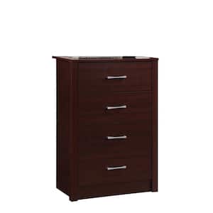 4-Drawer Chest Mahogany 40.24 in. H x 27.52 in. W x 15.51 in. D
