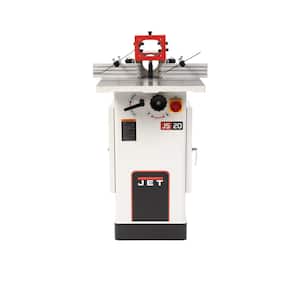 15 Amp 1-1/2 HP, 1Ph Corded 115/230-Volt, Fixed Base Router JWS-20CS Spindle Shaper, Floor Standing
