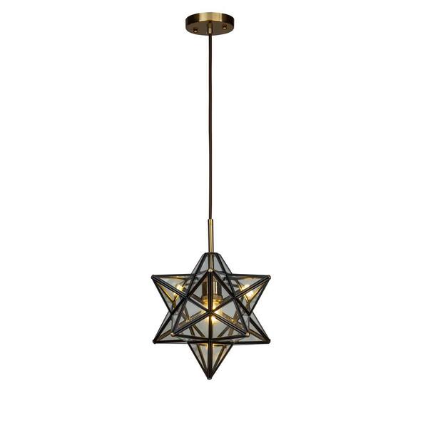 Antique Copper Mini Star Pendant Light 