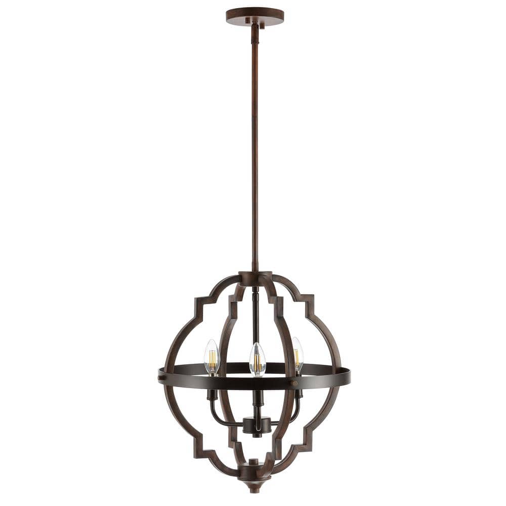 Rustic French Country 58" Adjustable LED Pendant in Oil-Rubbed Bronze