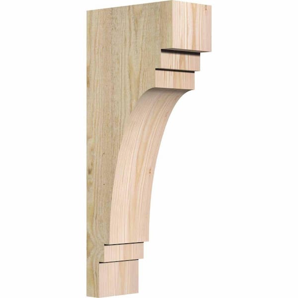 4 in. x 8 in. x 20 in. Douglas Fir Pescadero Rough Sawn Corbel
